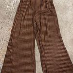Free People  Adele Striped Wide Leg Satin Pants Photo 3