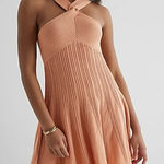 EXPRESS NWT Women’s Beige Cross Front Dress size XS Photo 0