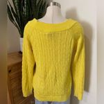 Ralph Lauren Vintage Lauren ‎ Yellow Cable Knit Sweater Preppy Boat Neck Knit Photo 5