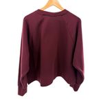 Nike  Dri-Fit Embossed Logo Sweatshirt XL Burgundy Crewneck Raglan Athleisure Photo 7