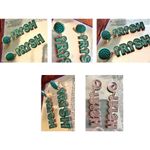 Handmade St Patrick's Day Earrings Irish Embellished Green Crystal Clovers Festiv… Photo 6