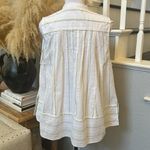 Free People Striped Button Sleeveless Peplum Top Shirt Blouse Cotton Size XS Photo 4
