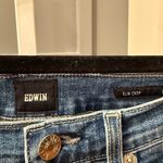 EDWIN ELIN CROP STRAIGHT JEAN IN VIBE WASH SIZE 25 Blue Photo 6