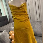 🌸AMTIOUS chain satin dress ✨ Yellow Size M Photo 6