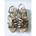 Sam Edelman  Daphnie Strappy Patent Leather Tan Brown‎ Sandals Shoes Womens 9.5 Photo 2