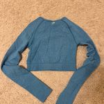 Gymshark Vital Seamless 2.0 Long Sleeve Crop Top - Tahoe Teal Marl Photo 2