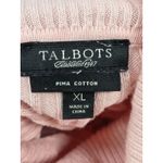Chico's Talbots Ribbed Stretch Light Pink Turtleneck Sweater Pullover Thin Size XL Photo 2