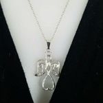 NEW Angel Drop Sterling Silver Plated Holiday Christmas Hypoallergenic Necklace Photo 3