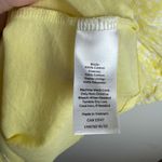Talbots  Womens Woven Sleeve Crewneck Tee Sz XL Yellow Preppy Colorful‎ Casual Photo 5