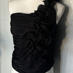 ENTRY  Black One-Shoulder Blouse Photo 0