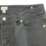 Cache Y2K Low-Rise Bootcut Jeans Sz 8 Black Cropped Wide-Leg Bling Pockets FADED Photo 7