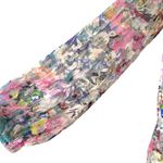 Rococo Sand NWTS Leila Silver Metallic Pink Blue Ruffle Mini Dress size large Photo 4