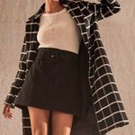 JustFab Black And White Plaid Coat Photo 0