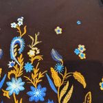 Drew  Black Sweatshirt with Blue and Gold Floral Embroidery Photo 8