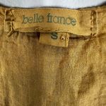 Belle France Mustard Yellow Embroidered Lace Long Sleeve Blouse Photo 3