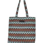 Vera Bradley Quilted "Sierra Stream" Medium Vera Tote Shoulder Handbag Blue Photo 0