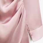 ZARA mini dress satin effect drapped long sleeve pink party wedding coctail Photo 5