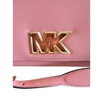 Michael Kors  Mimi Medium Flap Messenger Crossbody Pink Leather NWT Photo 3