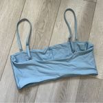 Kasa Kai Swimwear Button Front Bralette Swim Bikini Top Blue (Medium) Photo 2