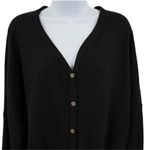 Nordstrom MIHOLL Waffle Knit Knot Tie Button Down Long Sleeve Top Photo 2