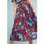 Anthropologie HD Floracion Pleated Midi Skirt Photo 1