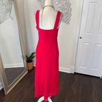 Vintage Early 2000's Bright Fuchsia Pink Beaded Asymmetric Flowy Midi Dress S Photo 5