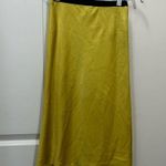ATM Yellow Silk Crepe Skirt Size XS $295 Photo 4
