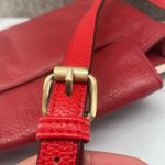 Halston Heritage Crossbody Small Two Tone Red Pleather Vegan Photo 6