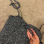 Dress Forum  Navy and White Flower Print Mini Dress with Ties Photo 2