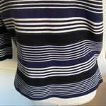 Madewell  • Navy Black White Gallerist Ponte Stripemix Striped Sweater Photo 34