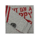 Lauren Moshi  ᨎ Put On A Happy Oversized Sweatshirt ᨎ Heather Grey Red Lip ᨎ XS Photo 11