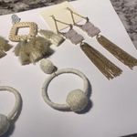 Dress Up Lot Of 4 Women’s Costume Earrings Pierced Dangle Drop - Mixed Materials  Photo 6