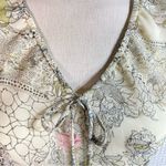 Anne Carson Floral Silk Blouse Sequin y2k Photo 1