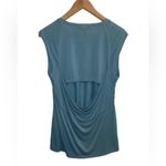 BCBG Max Azria Cristi Sleeveless Drape Back Top Dusty Blue Size Medium NWT Photo 4