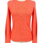 Gap Coral Cut Out Crew Neck Long Sleeve Lightweight Sweater Size XS Wool Blend Photo 0