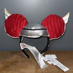 Disney  Marvel Mighty Thor Mickey ears silver red gold winged helmet headband NEW Photo 3
