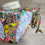 Shoshanna NWT Boho Paisley Floral Side Tie Bikini Bottoms Multicolor P XS Photo 2