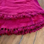 Skylar + Madison Burgundy Tassel Mini Skirt Size Small Photo 3