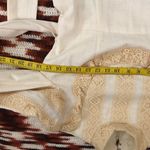 RARE Handmade 1970s Victorian/Edwardian Cream Tan Vintage Prairie Maxi Dress Gown Lace Ruffles Tiered High Collar Bishop Long Sleeves Belted Waist #Boho #Cottagecore #Modest #Romantic #Peasant #Gunne #Sax White Photo 3