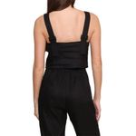 Central Park West NWT  Linen Blend Hazel Top in Black Photo 3