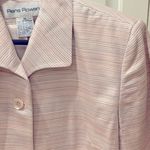 Rena Rowan NWT Pastel Pink Striped Blazer Lined 14 Photo 2