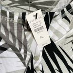 T by Talbots Petite L Palm Leaf Sleeveless Dress Button Front Casual Summer NWT White Size undefined Photo 4