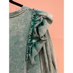 Umgee Mineral Washed French Terry Top in Green Photo 6