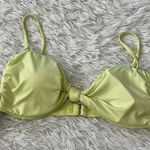 Billabong  Knotted textured Bandeau Bikini Top in Yellow/Neon green size XL Photo 2