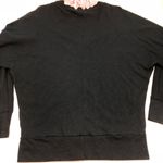 Rachel Roy Black V-Neck Top: Dolman/Gold Zippers Photo 4