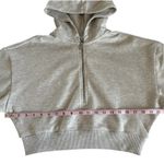 We Wore What Revolve Half Zip Heather Gray Fleece Cropped Hoodie Size Medium NWT Photo 3