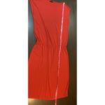 Talbots Red Midi Pullover Dress Elastic Waist Women's Small Stretch READ Photo 11