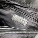 Kate Landry Black cowhide EUC Leather Hobo Shoulder Bag Silver Buckle Photo 5