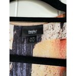 Mossimo Womens‎ Blouse Sz XL Black Purple Orange Tan Abstract Sleeveless Tank Photo 5