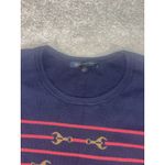 Brooks Brothers womens Large brooks brother horse bit equestrian sweater cotton navy Photo 2